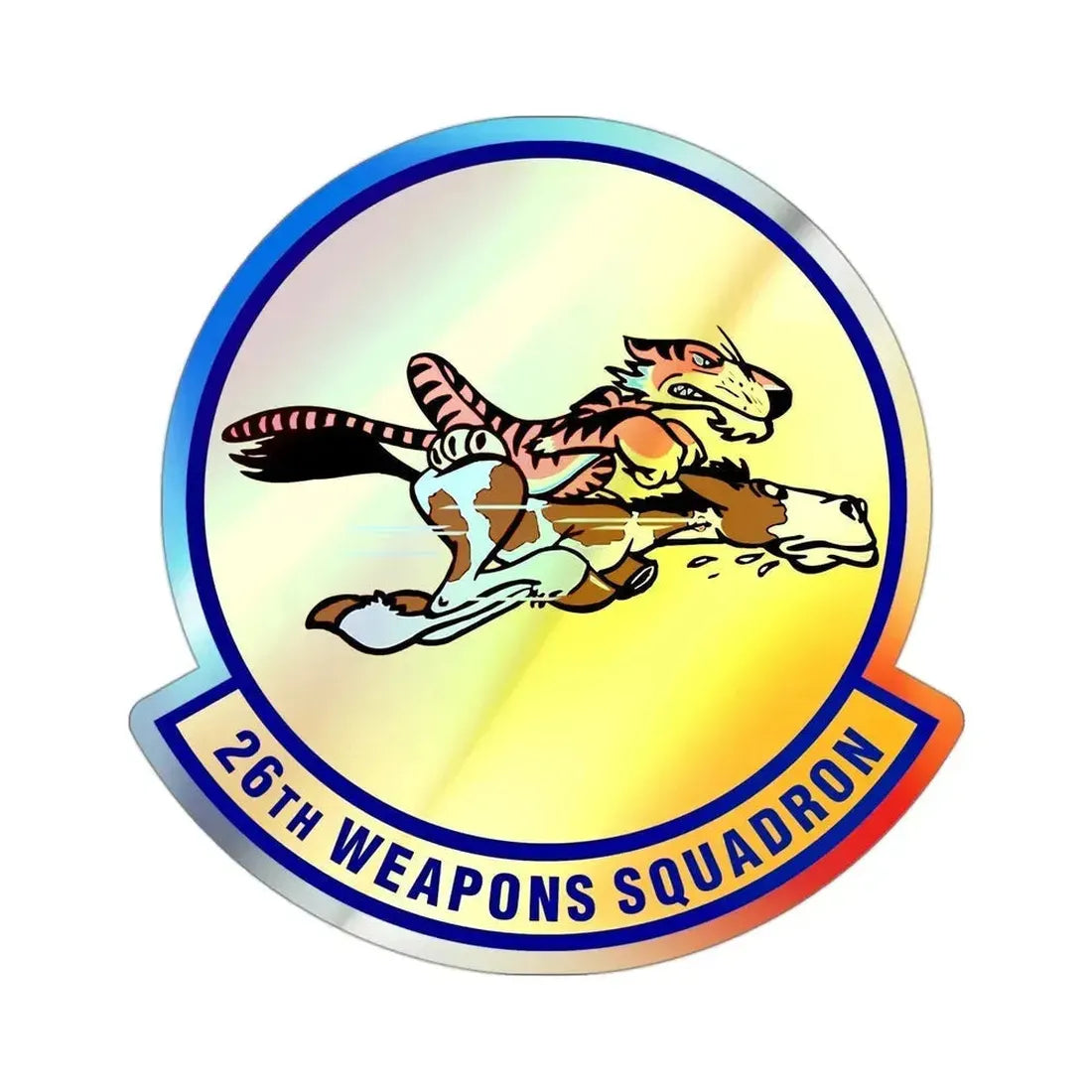 26th Weapons Squadron (U.S. Air Force) Holographic STICKER Die-Cut Vinyl Decal 3 Inch Holographic - The Sticker Space