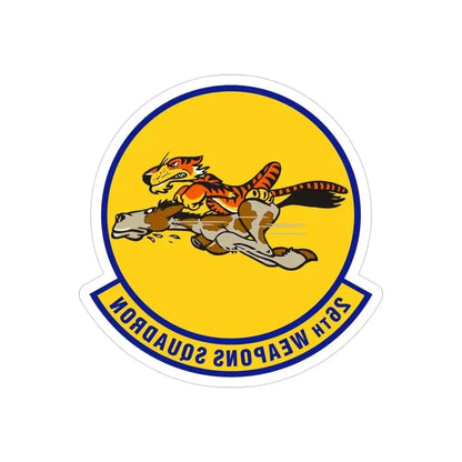 26th Weapons Squadron (U.S. Air Force) REVERSE PRINT Transparent Die-Cut STICKER - The Sticker Space