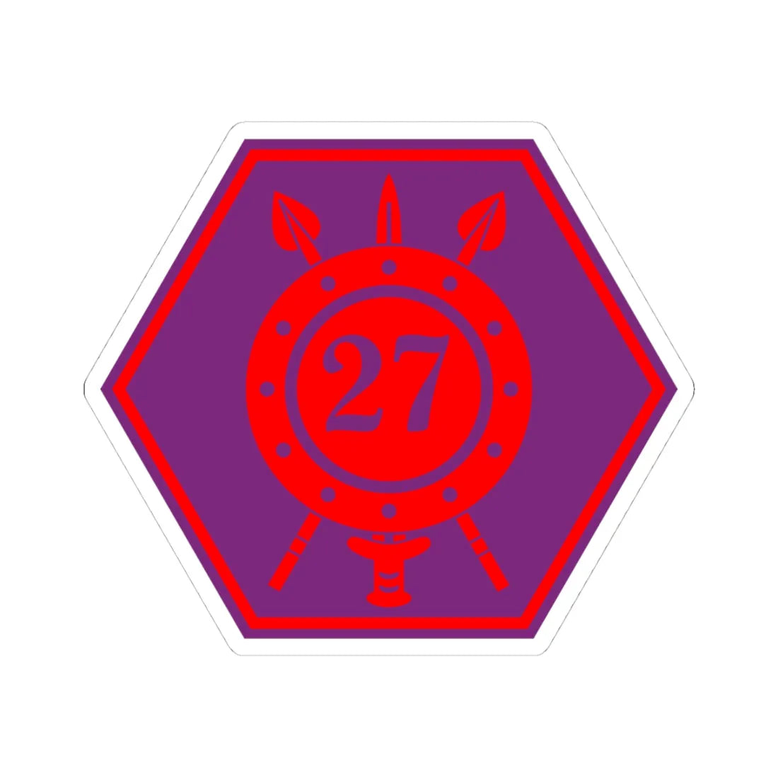 27 Infantry Battalion (Ireland) (Coat of Arms) STICKER Vinyl Kiss-Cut Decal 4 Inch White - The Sticker Space