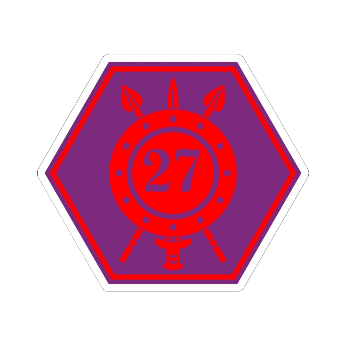 27 Infantry Battalion (Ireland) (Coat of Arms) STICKER Vinyl Kiss-Cut Decal 6 Inch White - The Sticker Space