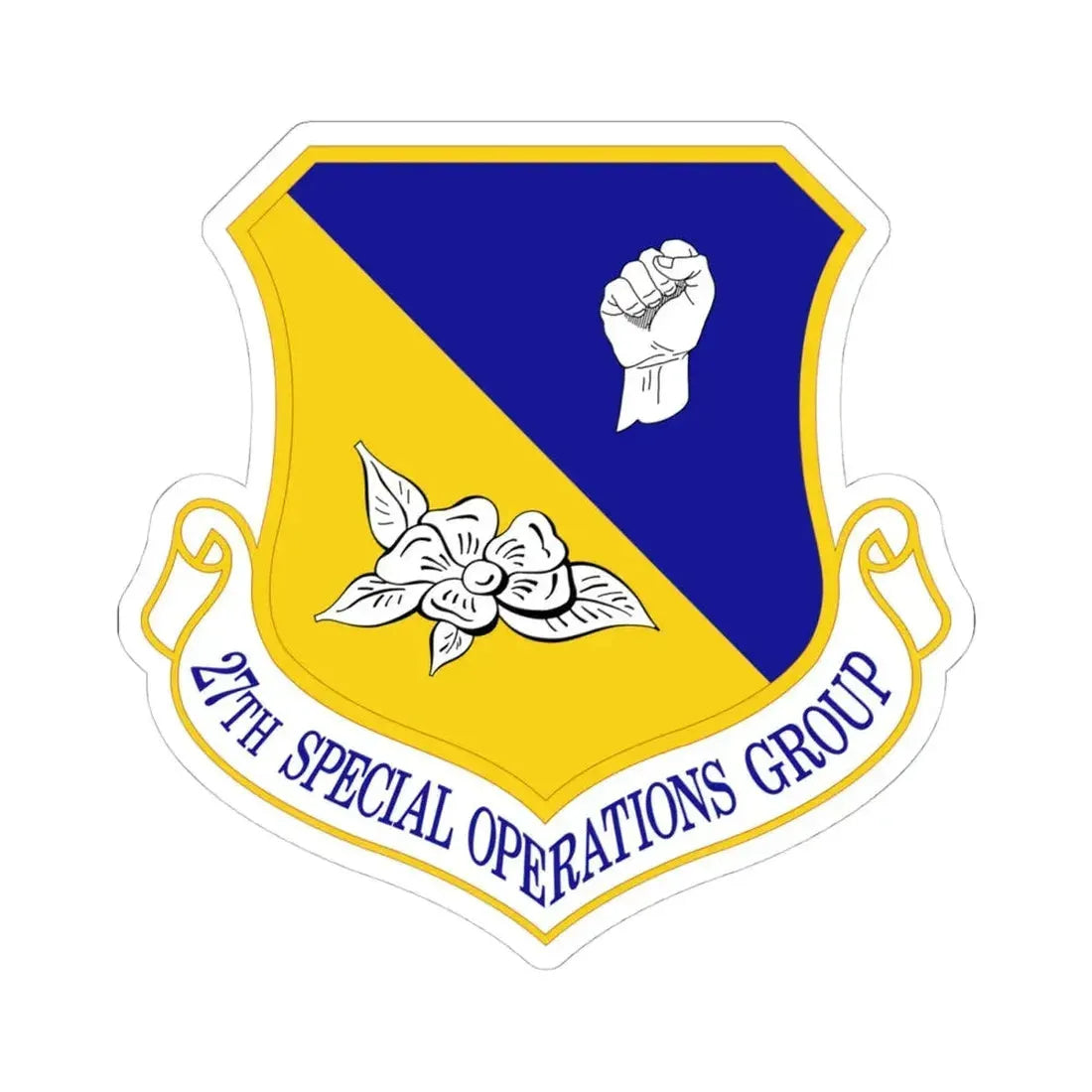 27 Special Operations Group AFSOC (U.S. Air Force) STICKER Vinyl Kiss-Cut Decal 4 Inch White - The Sticker Space