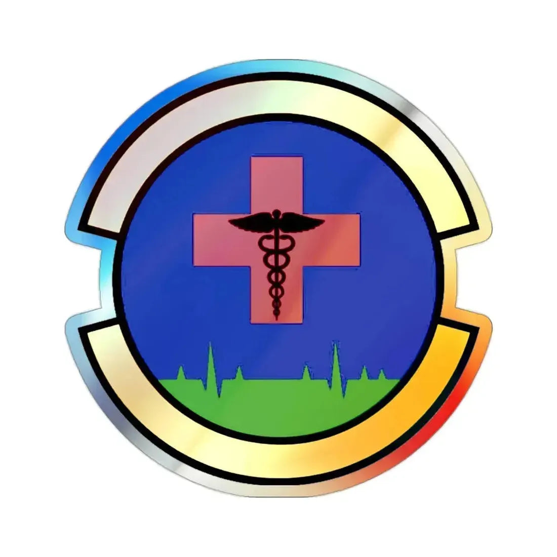 27 Special Operations Healthcare Operations Squadron AFSOC (U.S. Air Force) Holographic STICKER Die-Cut Vinyl Decal 2 Inch Holographic - The Sticker Space