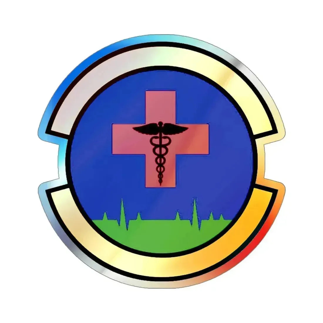 27 Special Operations Healthcare Operations Squadron AFSOC (U.S. Air Force) Holographic STICKER Die-Cut Vinyl Decal 4 Inch Holographic - The Sticker Space