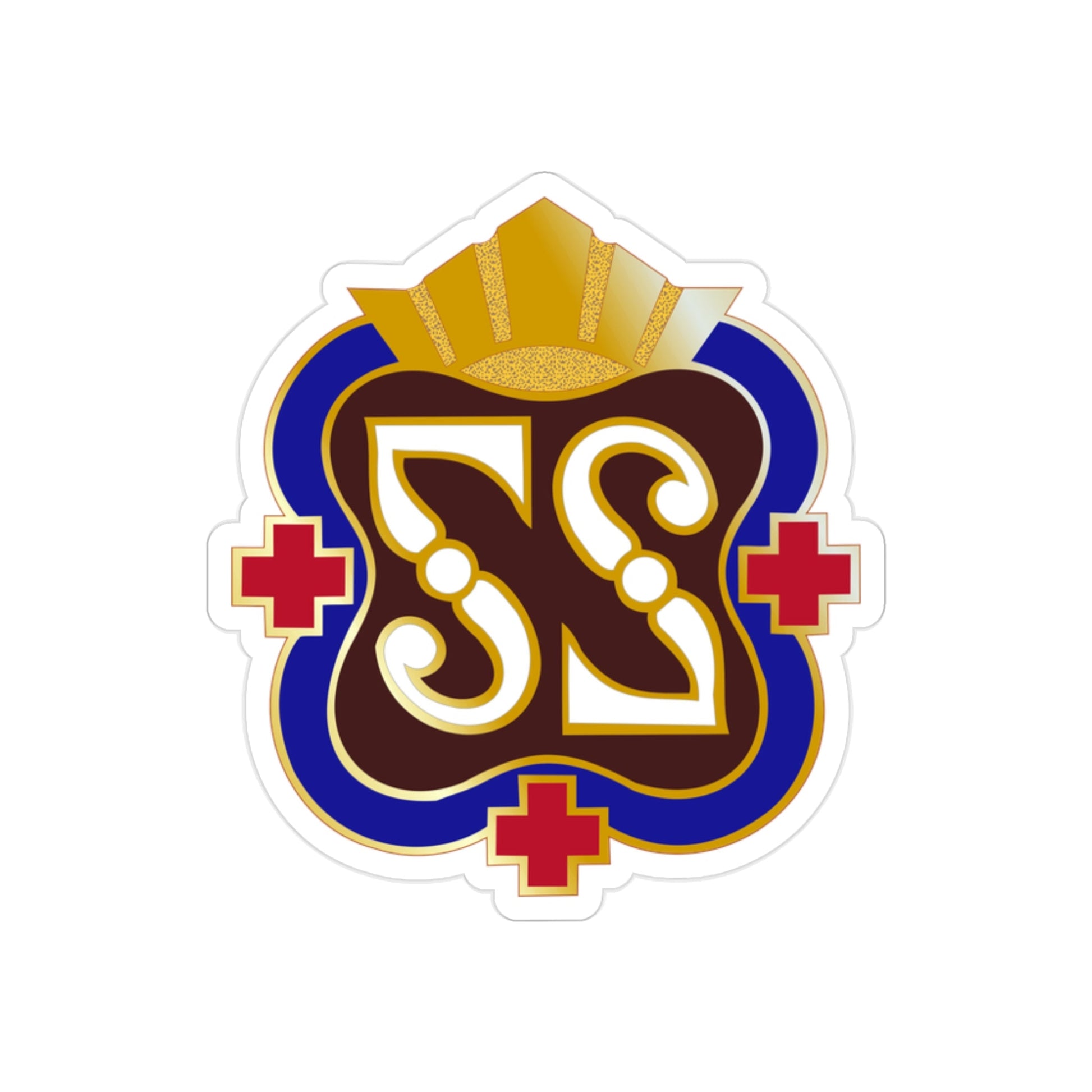 27 Surgical Hospital (U.S. Army) REVERSE PRINT Transparent STICKER-2" × 2"-The Sticker Space