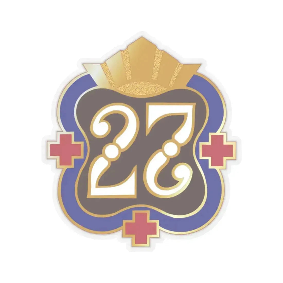 27 Surgical Hospital (U.S. Army) STICKER Vinyl Kiss-Cut Decal 2 Inch Transparent - The Sticker Space