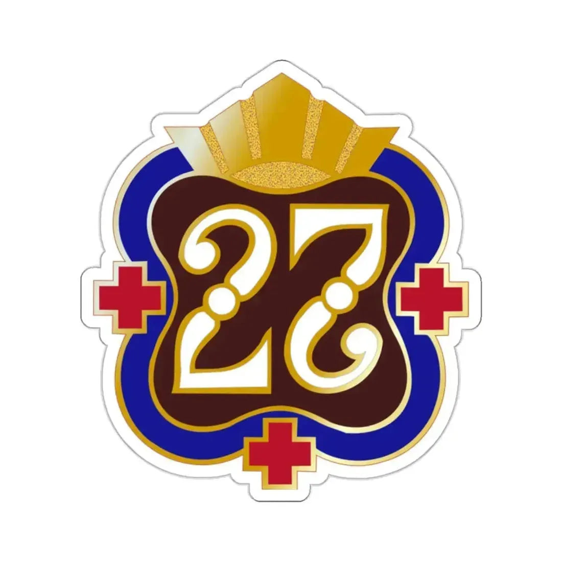 27 Surgical Hospital (U.S. Army) STICKER Vinyl Kiss-Cut Decal 2 Inch White - The Sticker Space