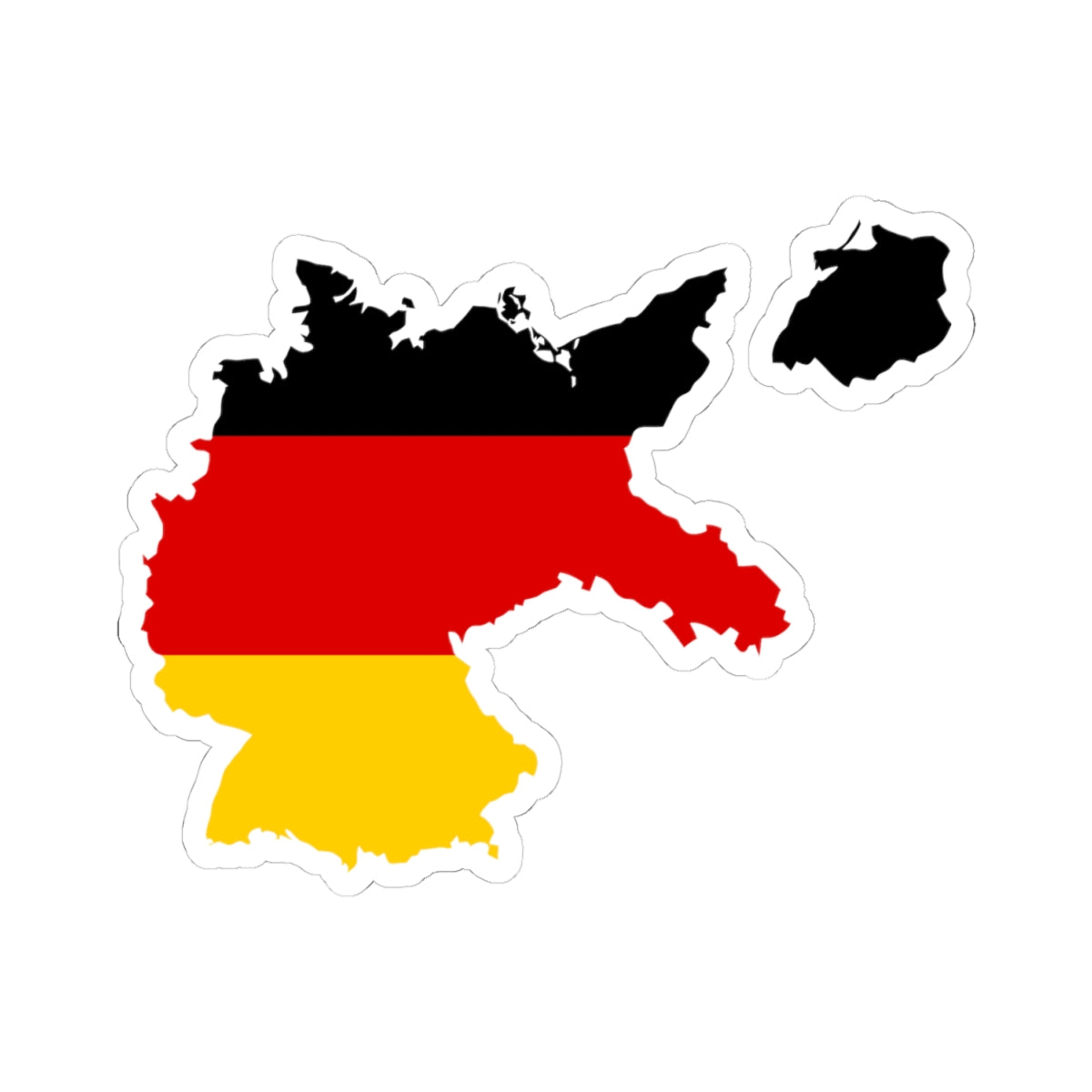 Flag map of Germany 1919 (Germany) STICKER Vinyl Kiss-Cut Decal