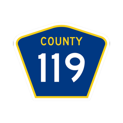 County 119 MN (Minnesota) (Road Sign) STICKER Vinyl Kiss-Cut Decal