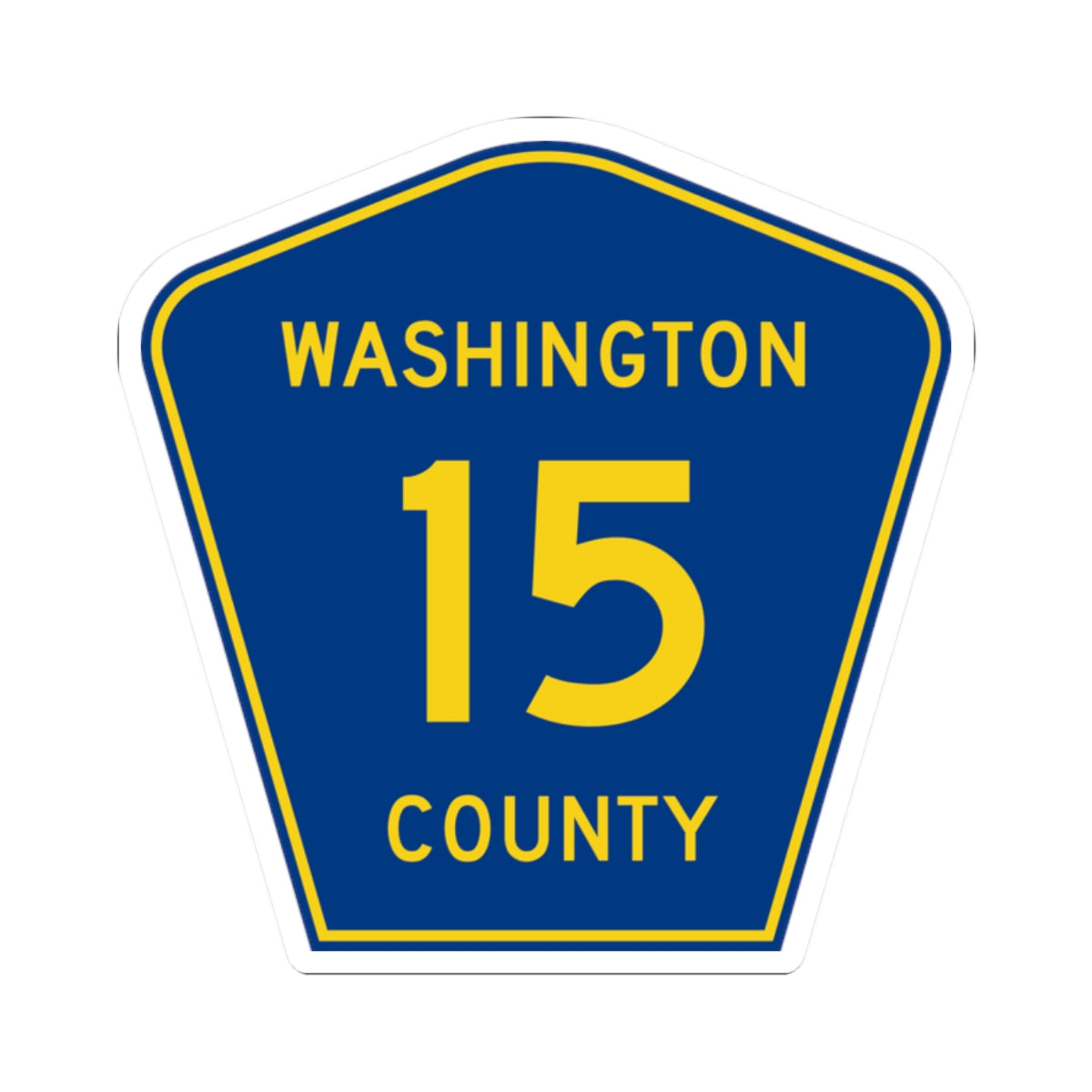Washington County Route 15 MN (Minnesota) (Road Sign) STICKER Vinyl Kiss-Cut Decal