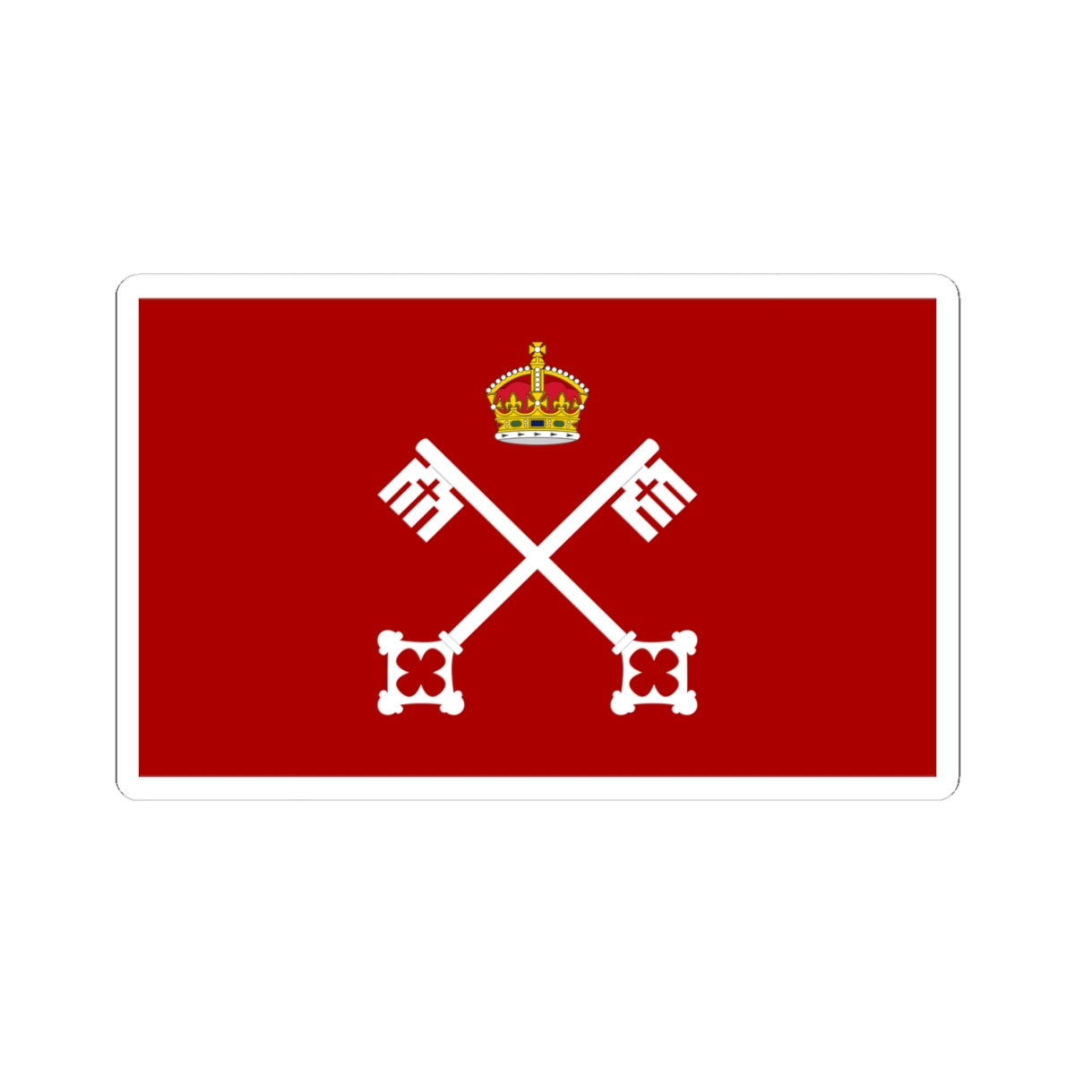 Flag of the Diocese of York (England) STICKER Vinyl Kiss-Cut Decal