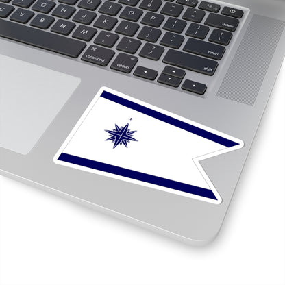 Standard of the Japan Coast Guard Commandant-bordered (Japan) STICKER Vinyl Kiss-Cut Decal