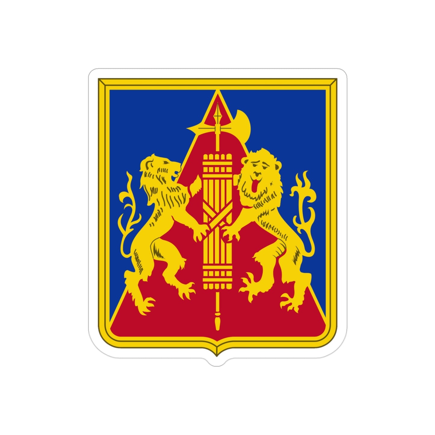 270th Artillery Regiment (U.S. Army) REVERSE PRINT Transparent STICKER-3" × 3"-The Sticker Space