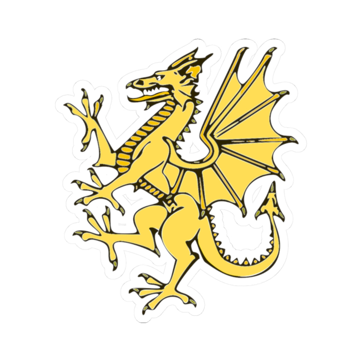 Golden Dragon War Flag of Wales created 1400 (United Kingdom) STICKER Vinyl Kiss-Cut Decal