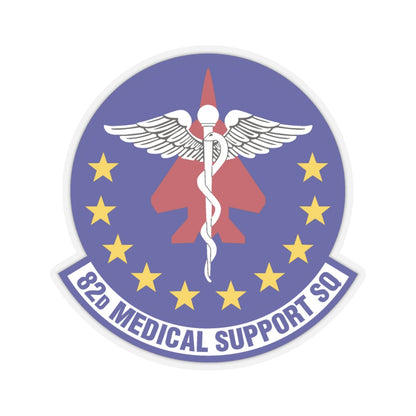 82d Medical Support Squadron (U.S. Air Force) STICKER Vinyl Kiss-Cut Decal-4" × 4"-Transparent-The Sticker Space