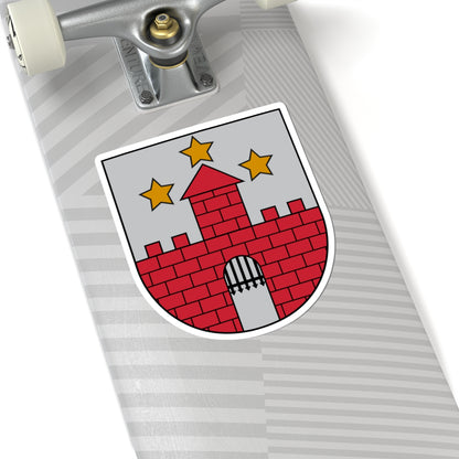 Aizpute COA (Latvia) (Coat of Arms) STICKER Vinyl Kiss-Cut Decal