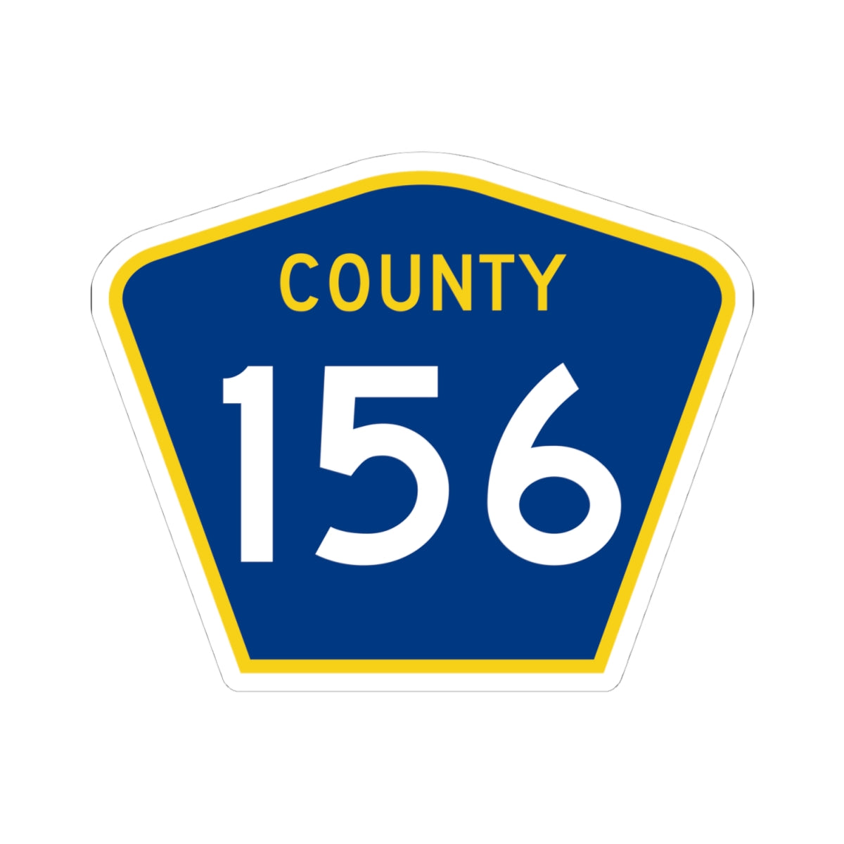 County 156 MN (Minnesota) (Road Sign) STICKER Vinyl Kiss-Cut Decal