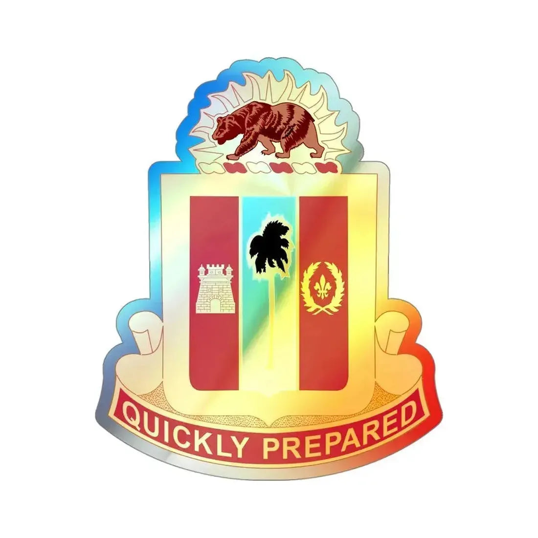 271st Antiaircraft Artillery Gun Battalion (U.S. Army) Holographic STICKER Die-Cut Vinyl Decal 4 Inch Holographic - The Sticker Space