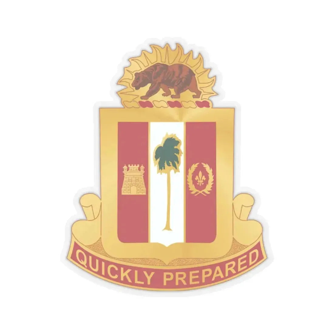 271st Antiaircraft Artillery Gun Battalion (U.S. Army) STICKER Vinyl Kiss-Cut Decal 2 Inch Transparent - The Sticker Space