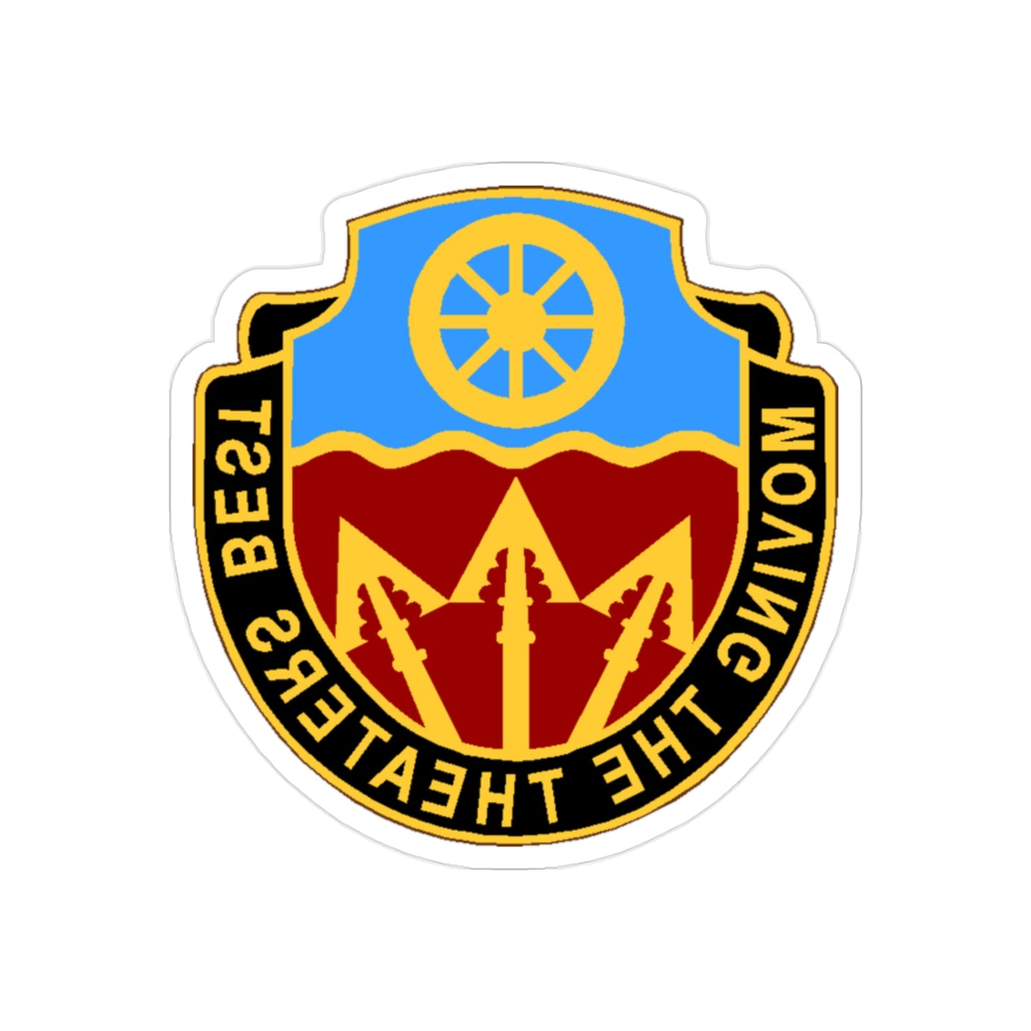 272 Transportation Battalion (U.S. Army) REVERSE PRINT Transparent STICKER-2" × 2"-The Sticker Space