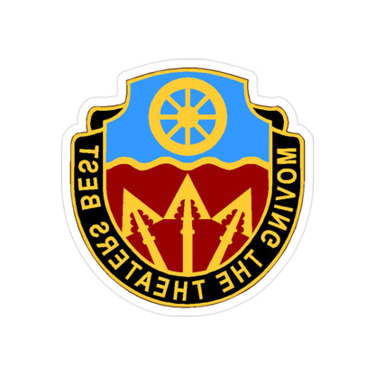 272 Transportation Battalion (U.S. Army) REVERSE PRINT Transparent STICKER-2" × 2"-The Sticker Space