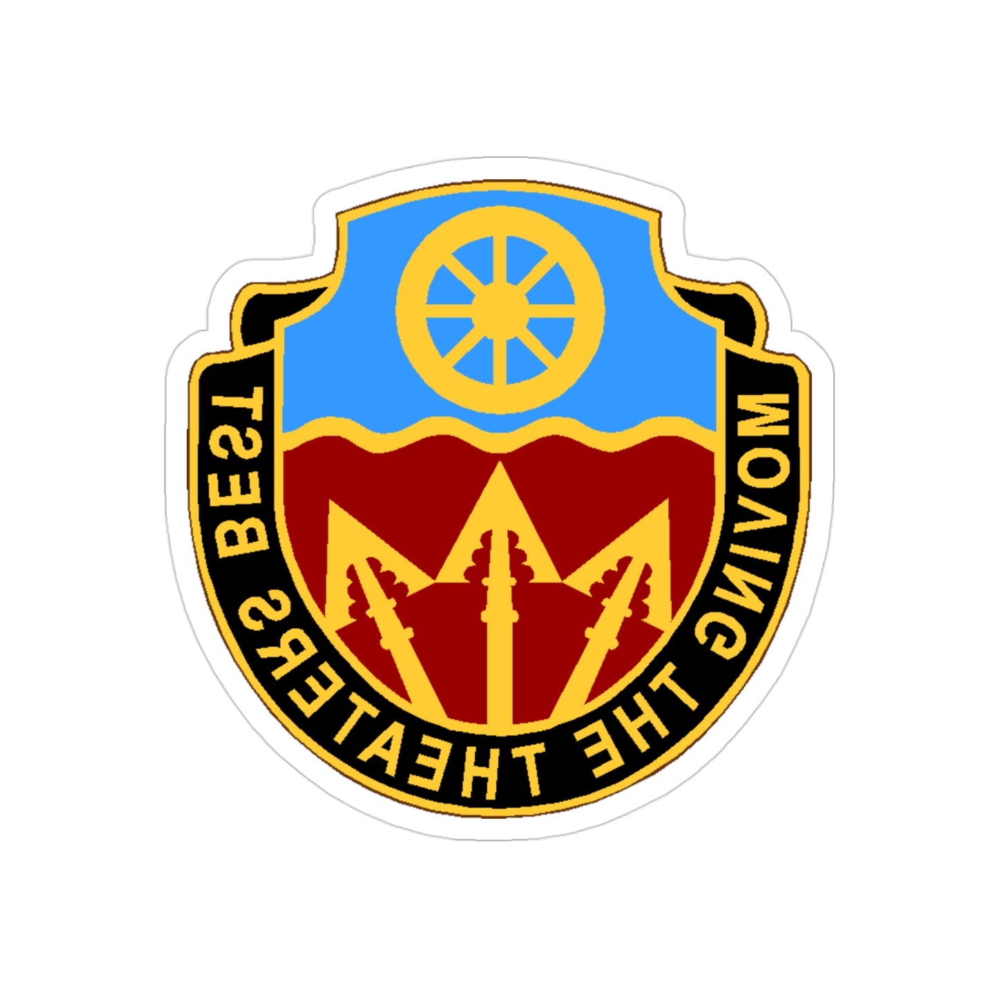 272 Transportation Battalion (U.S. Army) REVERSE PRINT Transparent STICKER-3" × 3"-The Sticker Space