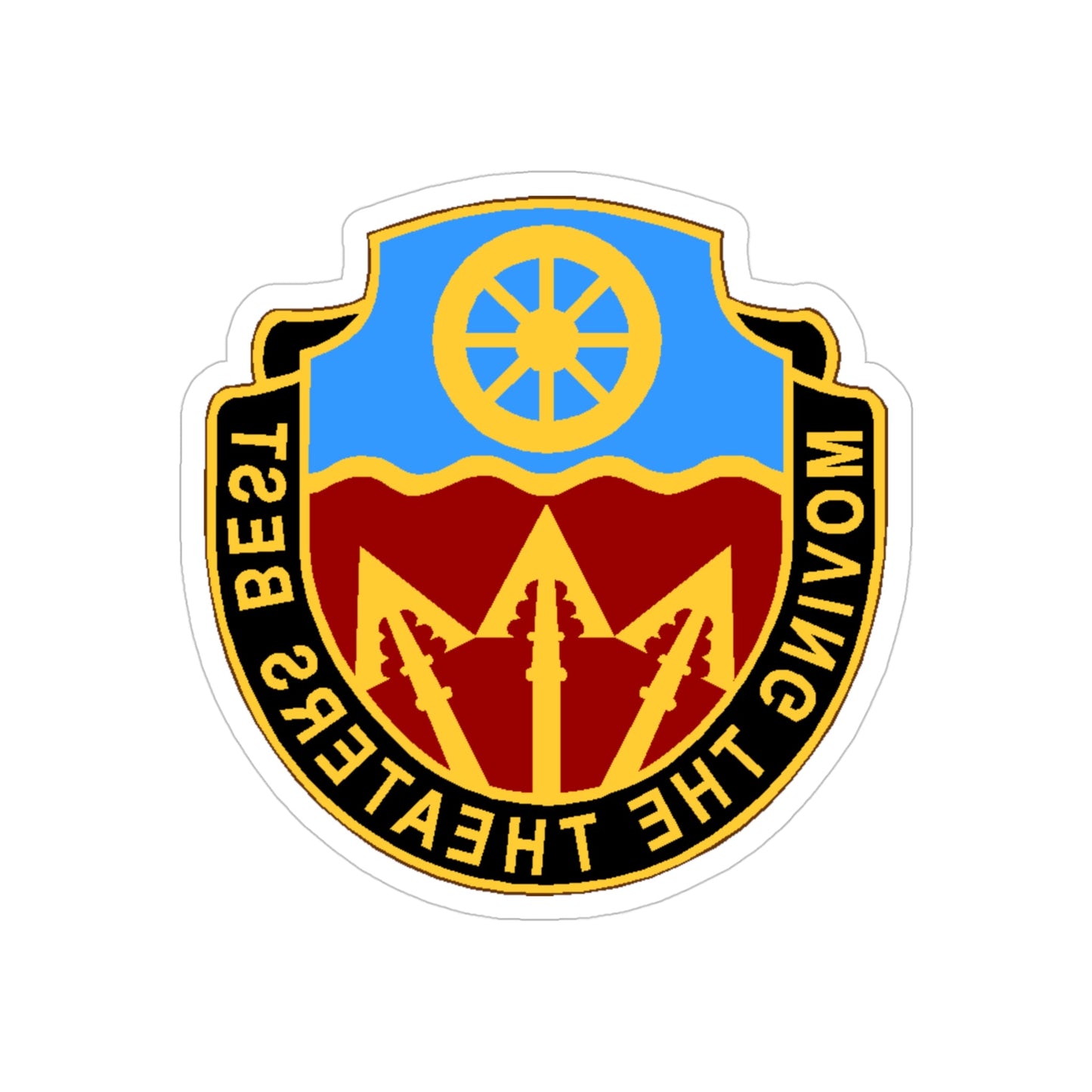 272 Transportation Battalion (U.S. Army) REVERSE PRINT Transparent STICKER-4" × 4"-The Sticker Space