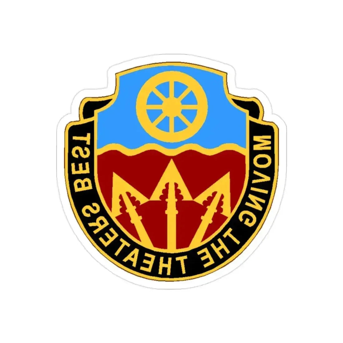 272 Transportation Battalion (U.S. Army) REVERSE PRINT Transparent Die-Cut STICKER 2 Inch Die-Cut Transparent - The Sticker Space
