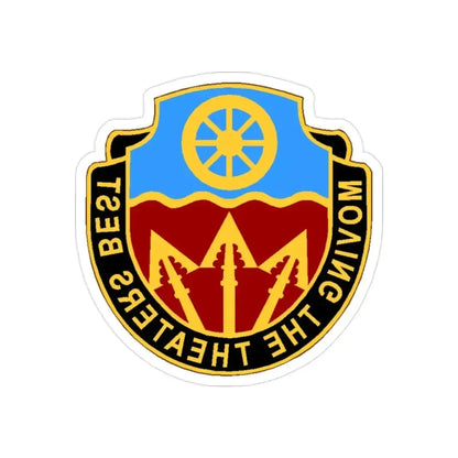 272 Transportation Battalion (U.S. Army) REVERSE PRINT Transparent Die-Cut STICKER 2 Inch Die-Cut Transparent - The Sticker Space