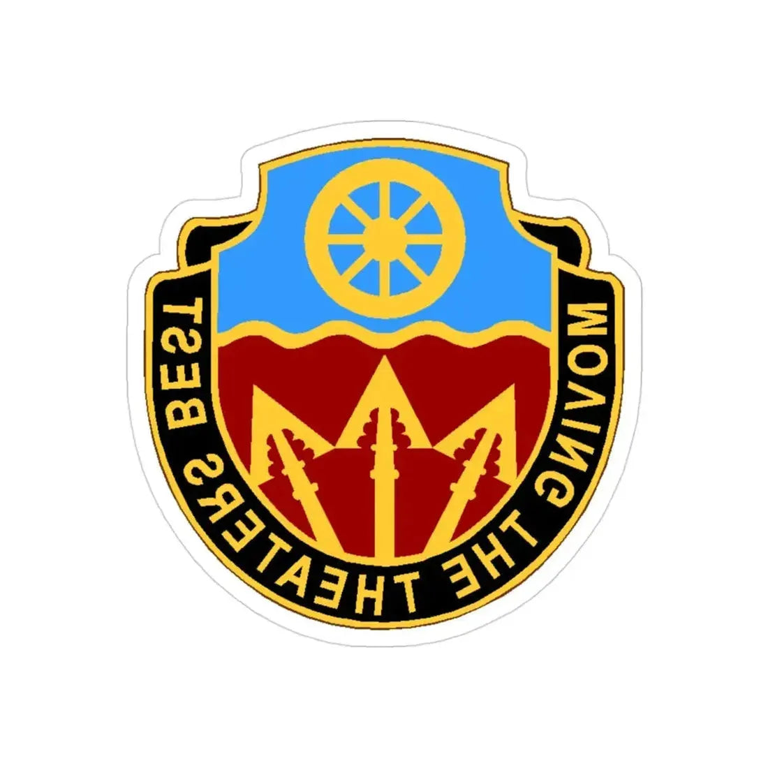 272 Transportation Battalion (U.S. Army) REVERSE PRINT Transparent Die-Cut STICKER - The Sticker Space