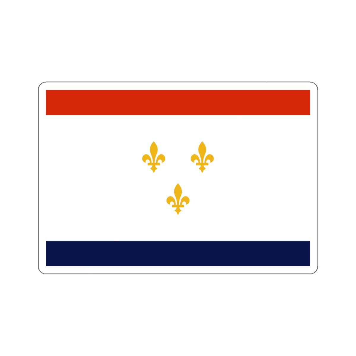 Flag of New Orleans, Louisiana - STICKER Vinyl Kiss-Cut Decal