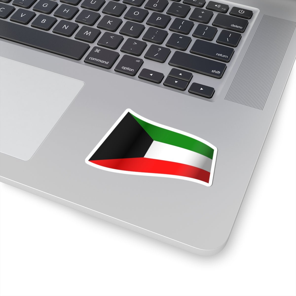 Kuwait Flag - iconic waving (Kuwait) STICKER Vinyl Kiss-Cut Decal