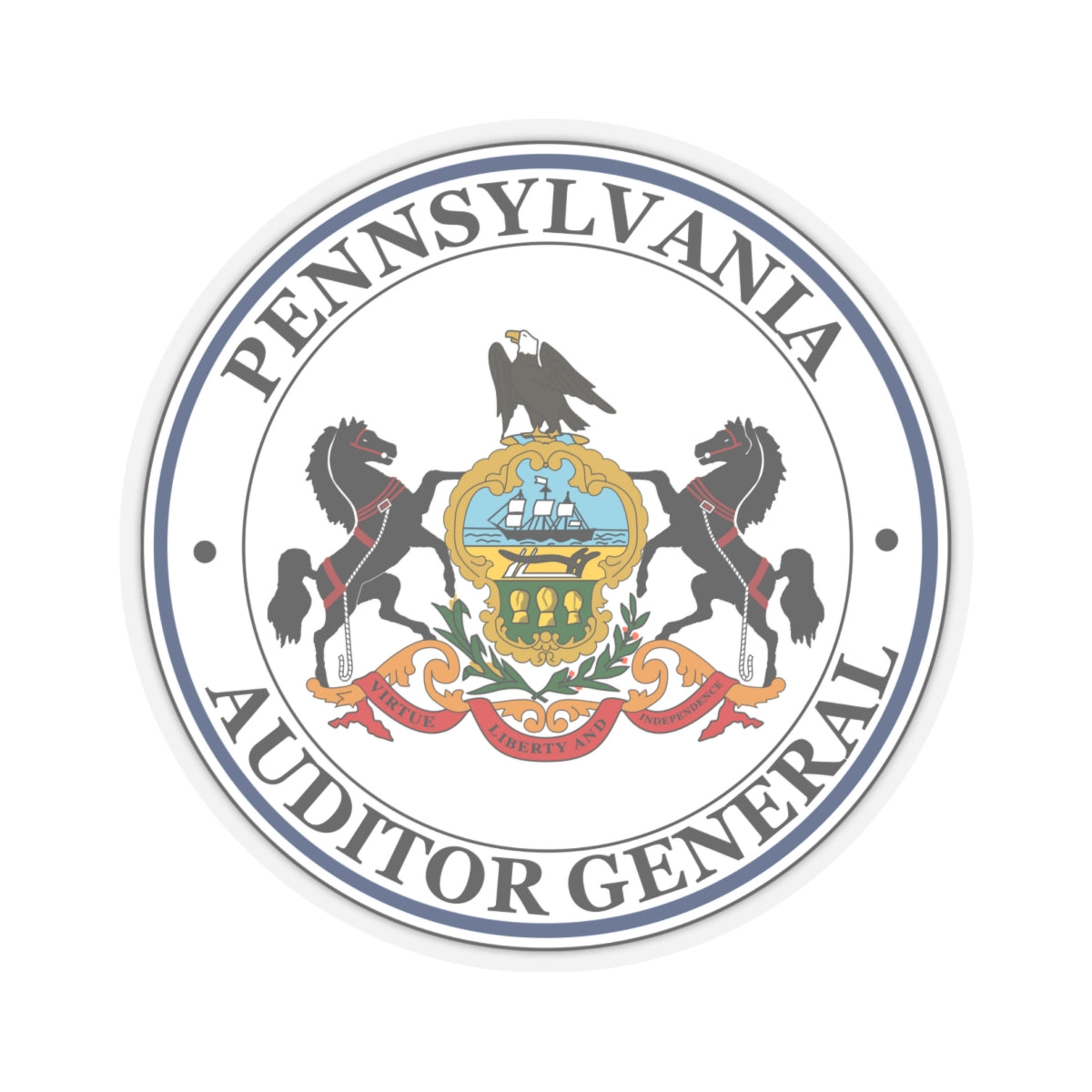 Seal of the Auditor General of Pennsylvania - STICKER Vinyl Kiss-Cut Decal