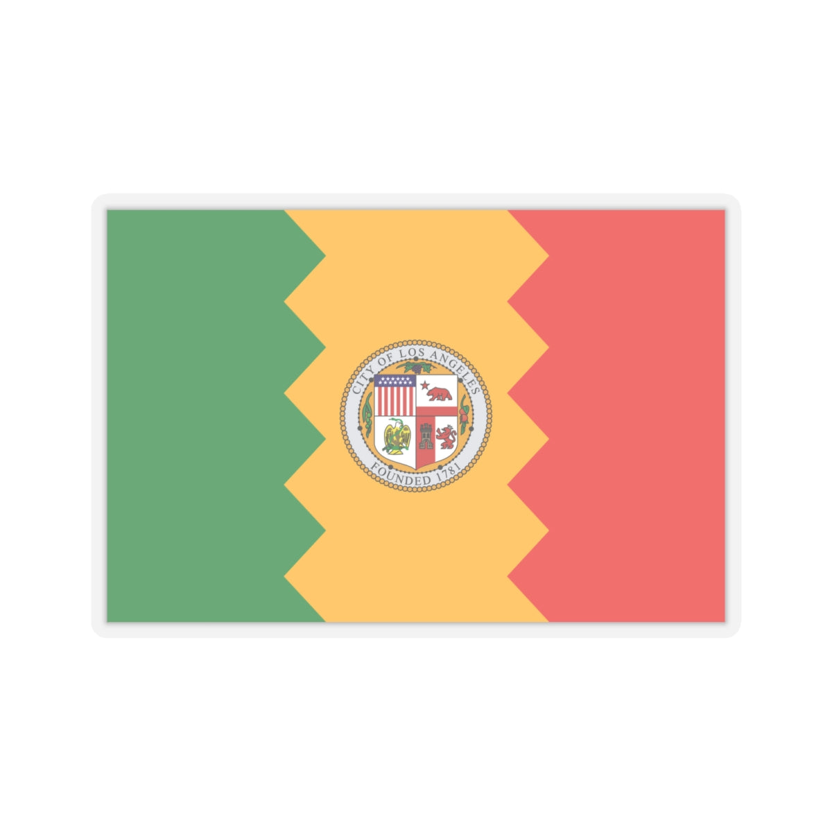 Flag of Los Angeles, California - STICKER Vinyl Kiss-Cut Decal