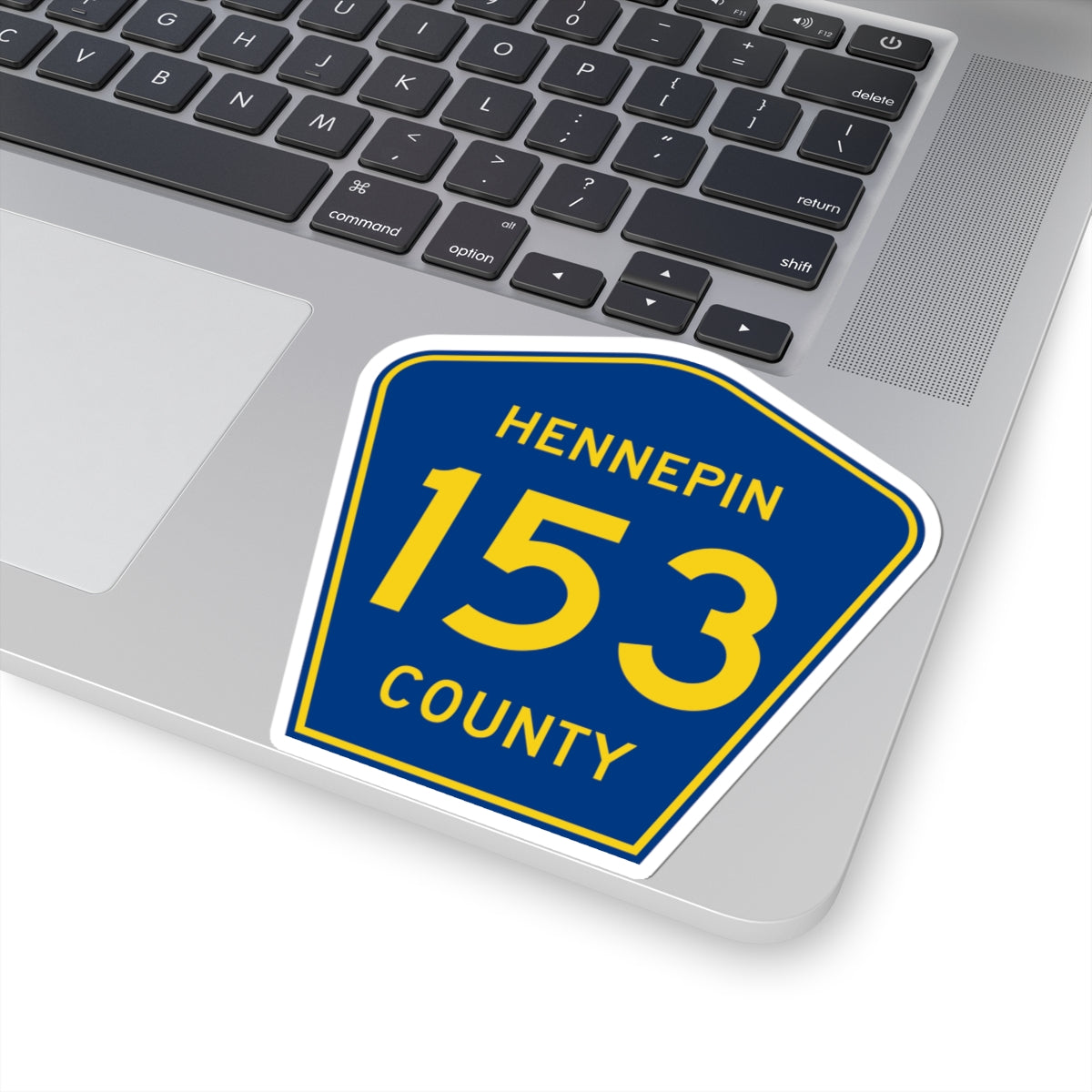 Hennepin County 153 (Minnesota) (Road Sign) STICKER Vinyl Kiss-Cut Decal