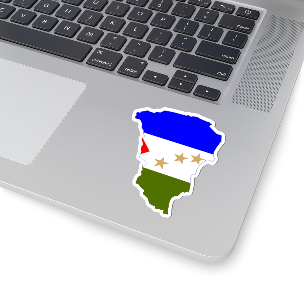 Flag-map of RAAS (Nicaragua) STICKER Vinyl Kiss-Cut Decal