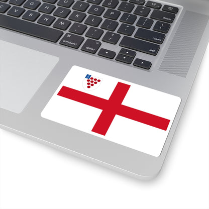 Worcester Cathedral Flag (England) STICKER Vinyl Kiss-Cut Decal