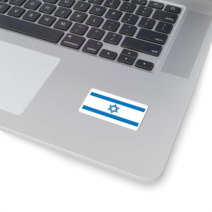 Flag of Israel Pale Blue 1-2 (Israel) STICKER Vinyl Kiss-Cut Decal