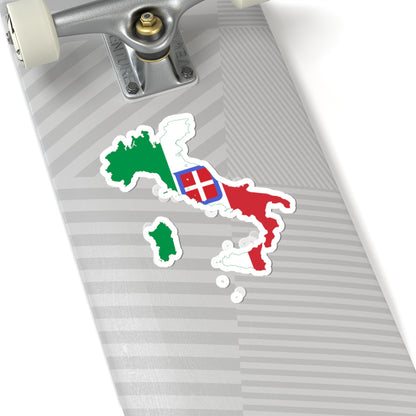 Flag-map of Italy 1870-1919 (Italy) STICKER Vinyl Kiss-Cut Decal