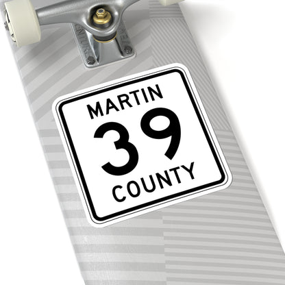 Martin County Route 39 MN (Minnesota) (Road Sign) STICKER Vinyl Kiss-Cut Decal