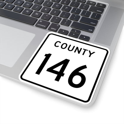 County 146 square (Minnesota) (Road Sign) STICKER Vinyl Kiss-Cut Decal