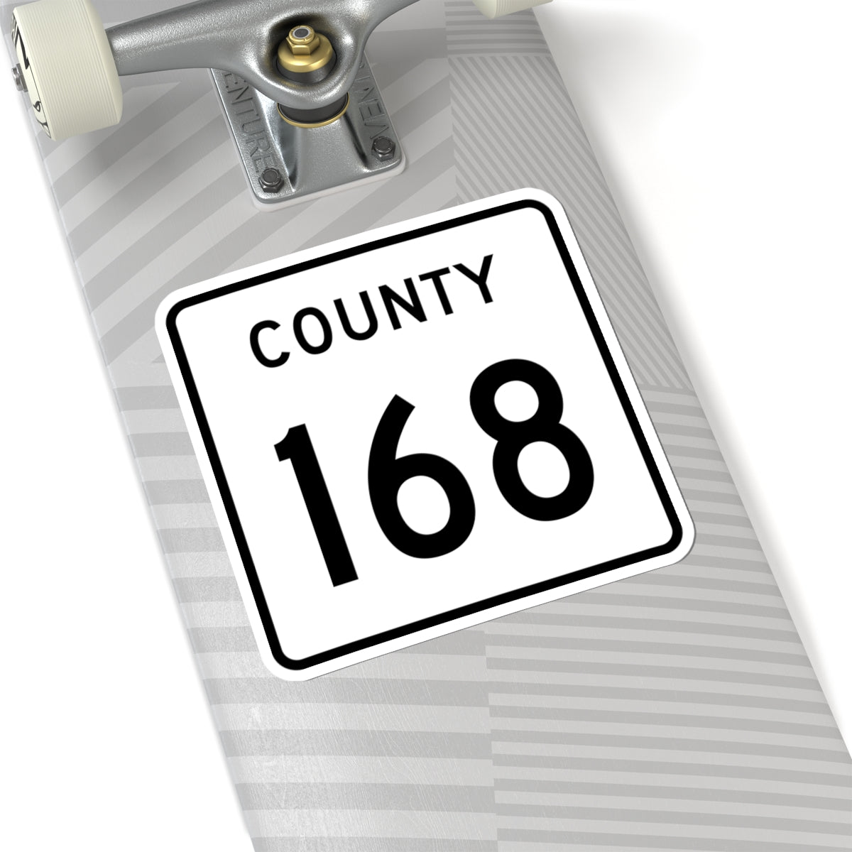 County 168 square (Minnesota) (Road Sign) STICKER Vinyl Kiss-Cut Decal