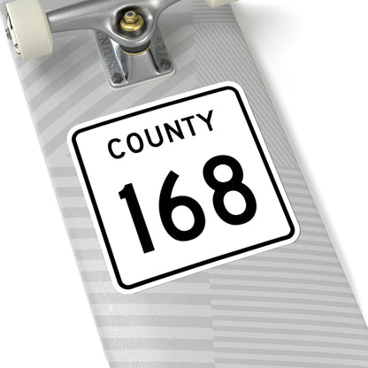 County 168 square (Minnesota) (Road Sign) STICKER Vinyl Kiss-Cut Decal