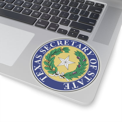 Seal of Texas Secretary of State - STICKER Vinyl Kiss-Cut Decal