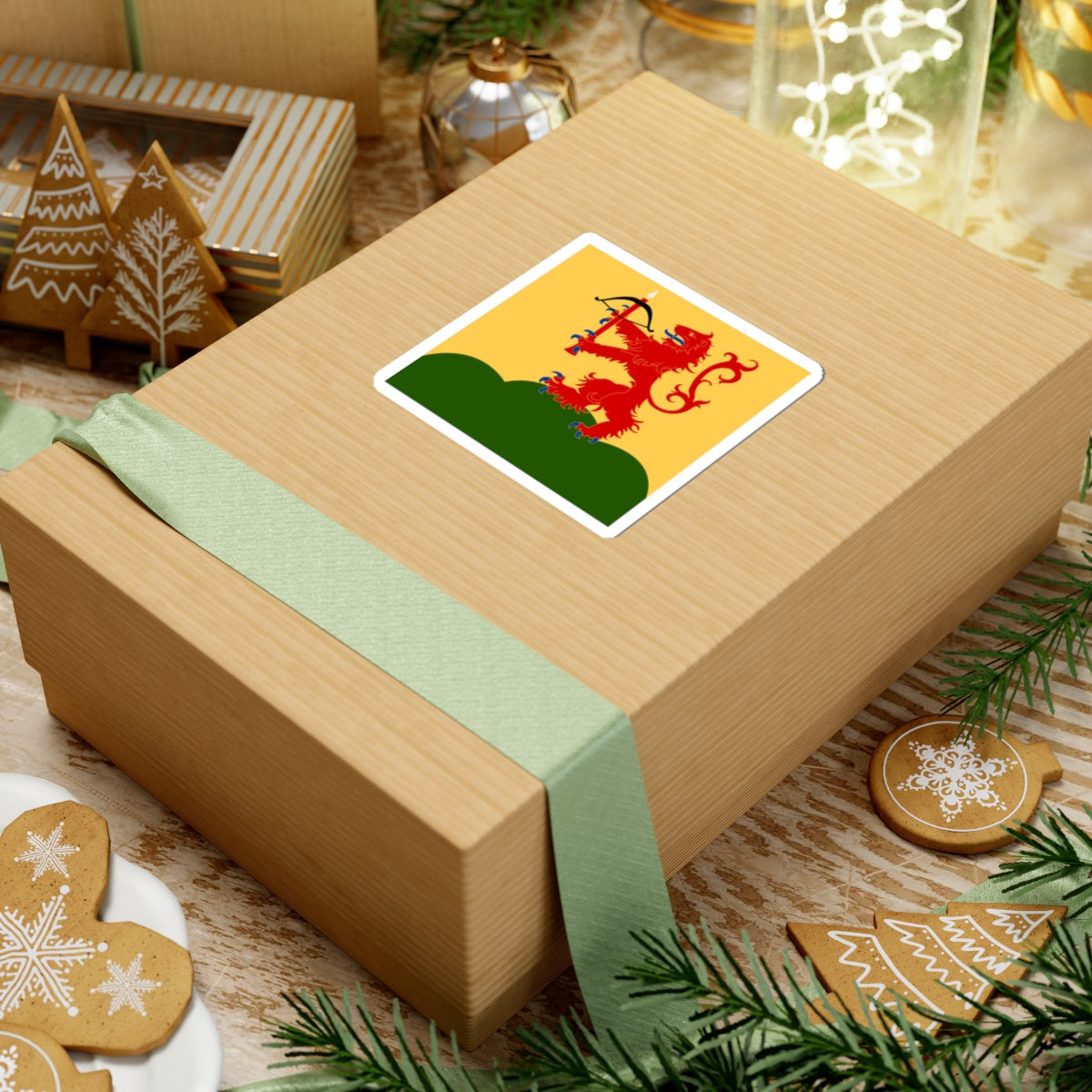 Kronobergs lan vapenflagga (Sweden) STICKER Vinyl Kiss-Cut Decal