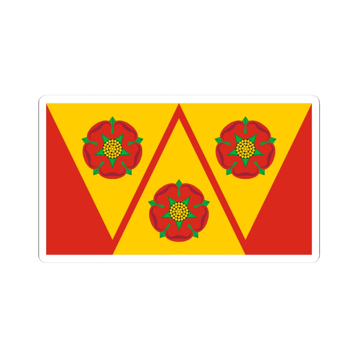 Flag of Lancashire County Council (England) STICKER Vinyl Kiss-Cut Decal