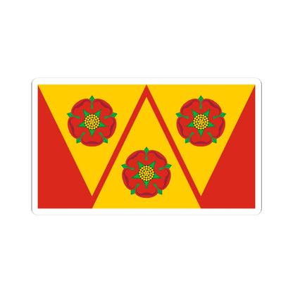Flag of Lancashire County Council (England) STICKER Vinyl Kiss-Cut Decal