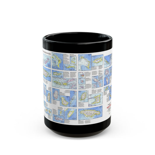 West Indies - Tourist Islands (1981) (Map) Black Coffee Mug-15oz-The Sticker Space