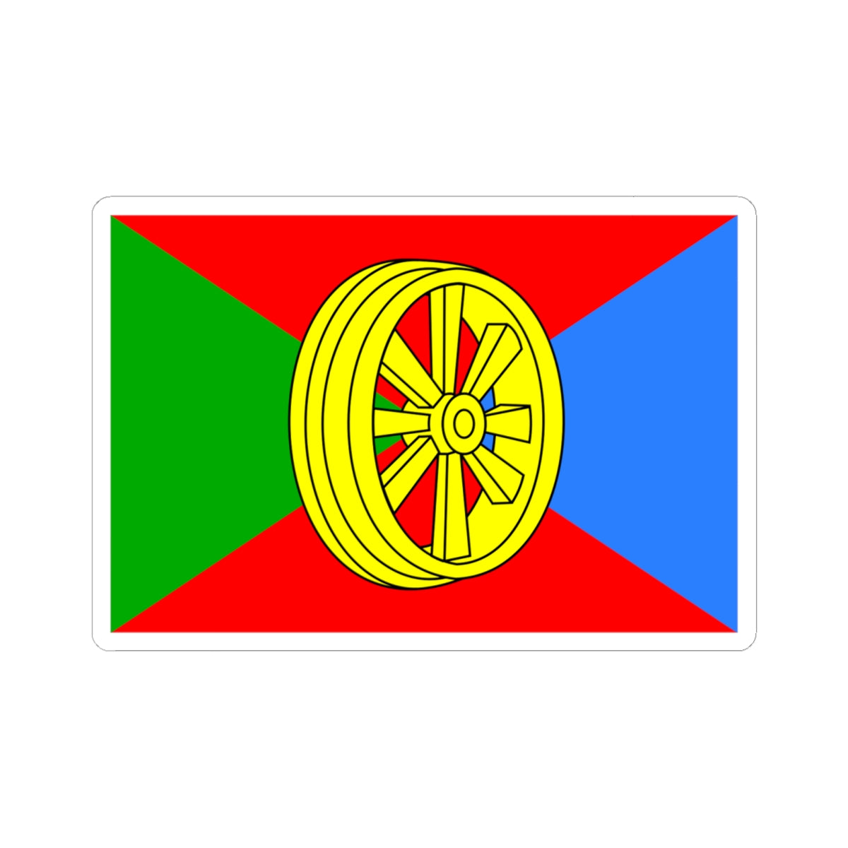 Flag of Gryazi rayon Lipetsk oblast (Russia) STICKER Vinyl Kiss-Cut Decal