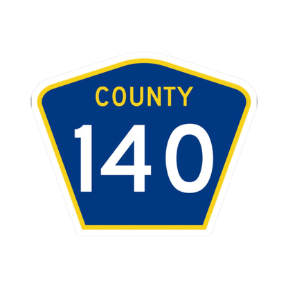 County 140 MN (Minnesota) (Road Sign) STICKER Vinyl Kiss-Cut Decal