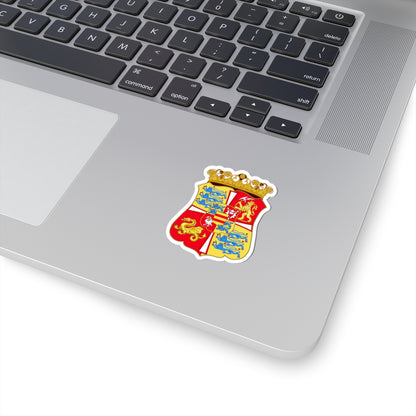 Armoiries Fréderic 1 du Danemark 1523-1533 (Denmark) (Coat of Arms) STICKER Vinyl Kiss-Cut Decal